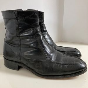 Vintage Florsheim El Camino Black Leather Side Zip Men’s Size 10.5